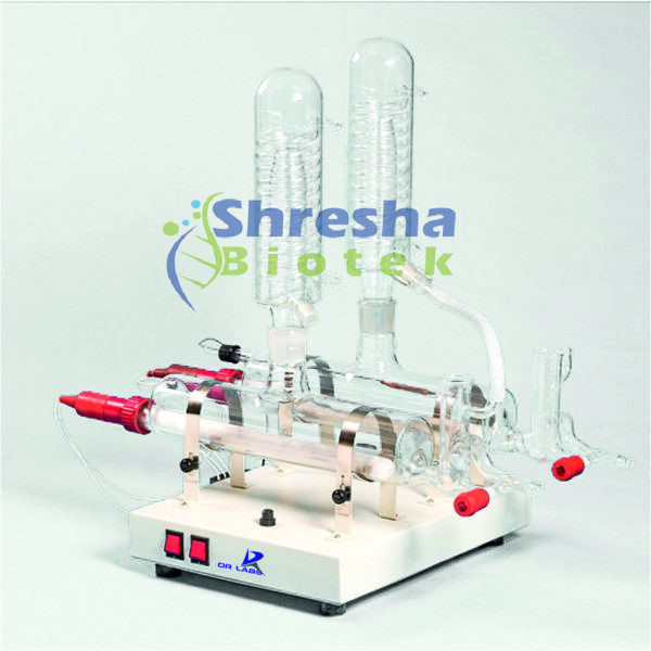 BOROSILICATE GLASS DOUBLE  DISTILLATION UNIT