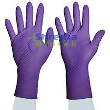Nitrile gloves (Purple, size-Large)